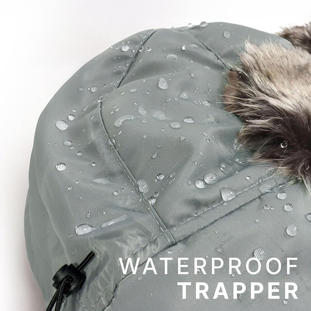 🆕Unisex Army Green Waterproof Winter Warm Premium Strength Ear Flap Strap Hats - Picture 4 of 7